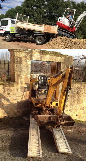 Devis pour travaux en terrassement pour assainissement, démolition, soutènement, etc.